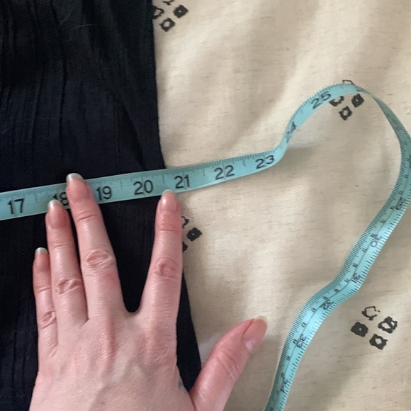 Old Navy black w/ silver embroidery tunic dress blouse L - Picture 8 of 8